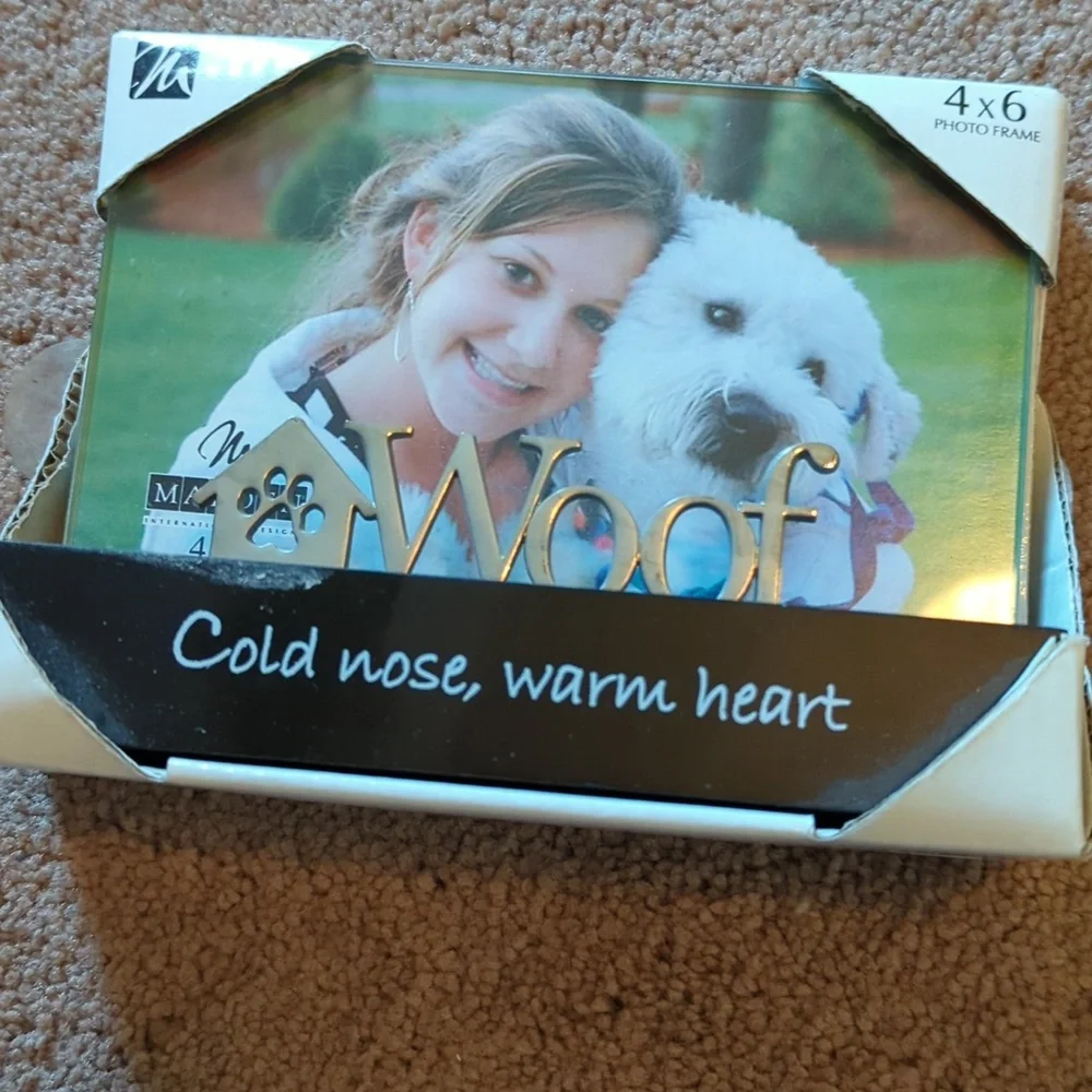 Malden Silver 'Woof' Dog Photo Frame Sale